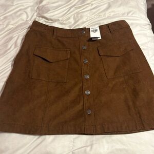 Abercrombie vegan suede skirt